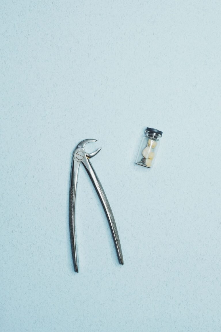 Dental forceps and instruments used for tooth extraction or root canal decisions